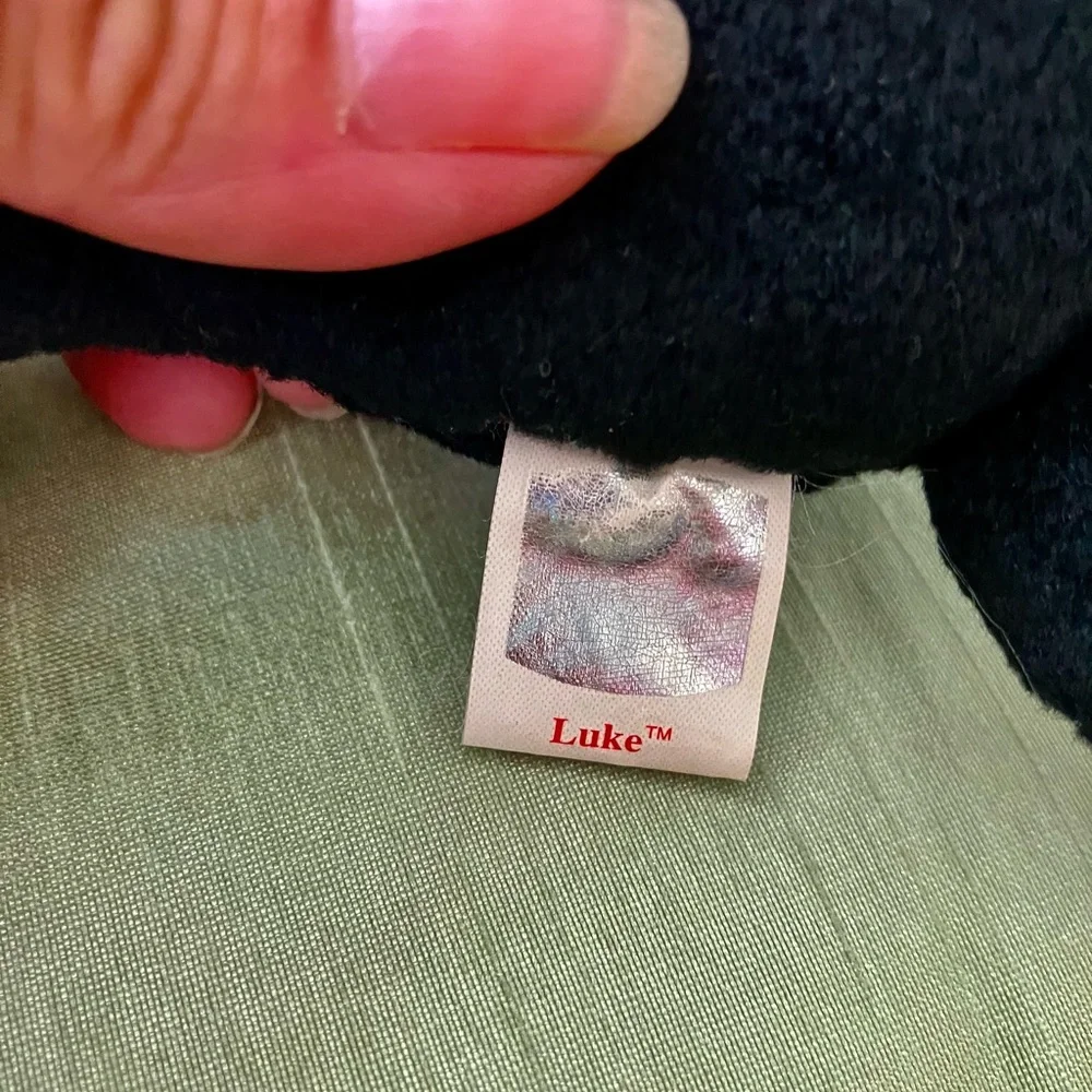 98 Ty Luke Black Lab Beanie Baby Dog Tush Tag 99 - Picture 3 of 14